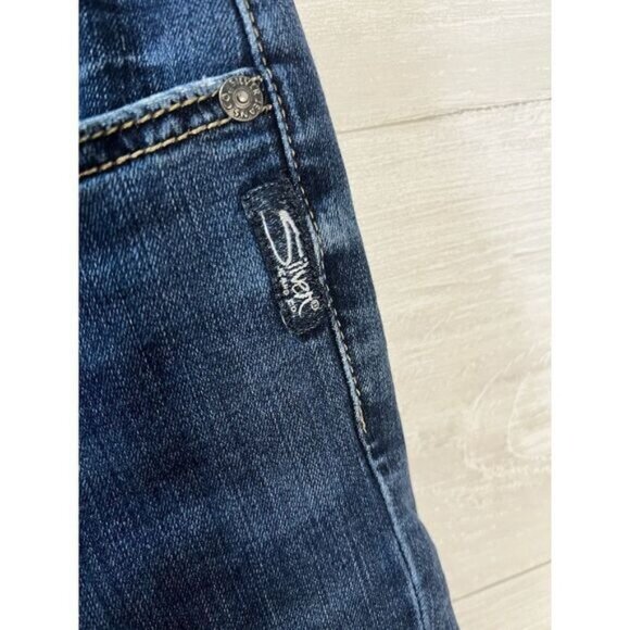 Silver Womens Skinny Jeans Blue Stretch Size 30/29 - Picture 5 of 5